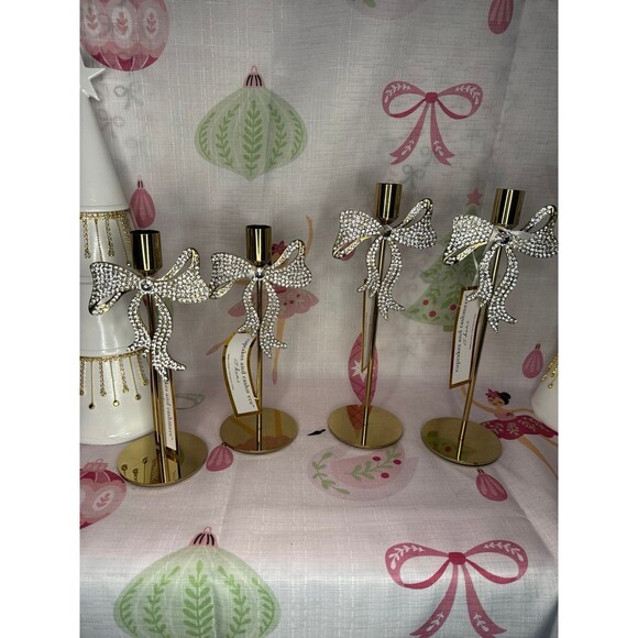 Cupcakes and Cashmere Rhinestoe Bow Candle Holders - Picture 5 of 5